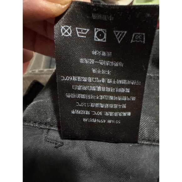 Roamers 28 Faded Black Denim Overalls Hemp Organic Cotton Adjustable Straps Pock - Picture 11 of 11